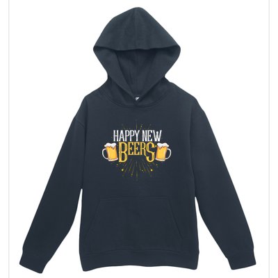 Happy New Beers Funny New Year Party New Year's Eve Funny Gift Urban Pullover Hoodie