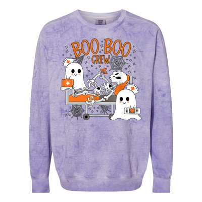 Halloween Nurse Boo Crew Colorblast Crewneck Sweatshirt