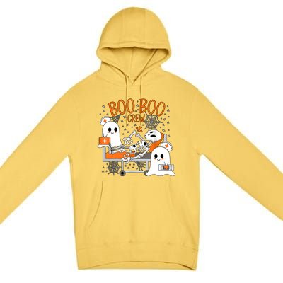 Halloween Nurse Boo Crew Premium Pullover Hoodie