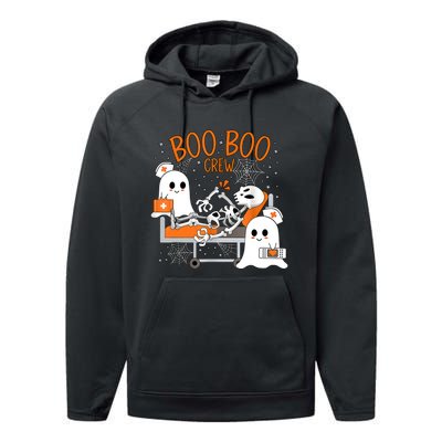 Halloween Nurse Boo Crew Performance Fleece Hoodie