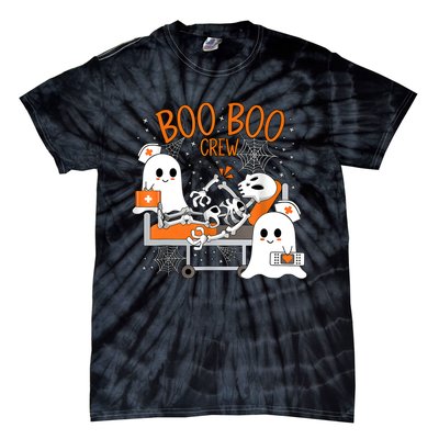 Halloween Nurse Boo Crew Tie-Dye T-Shirt