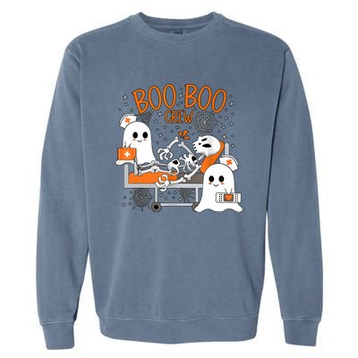 Halloween Nurse Boo Crew Garment-Dyed Sweatshirt