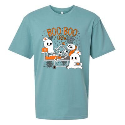 Halloween Nurse Boo Crew Sueded Cloud Jersey T-Shirt