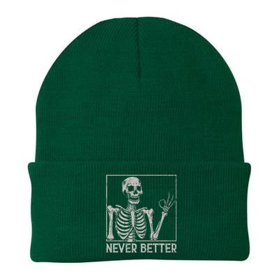 Halloween Never Better Skeleton Funny Skull Knit Cap Winter Beanie