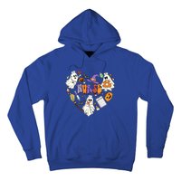 Heart Nurse Boo Ghost Groovy Spooky Season Retro Halloween Gift Hoodie