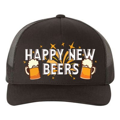 Happy New Beers New Year NYE Party Funny Yupoong Adult 5-Panel Trucker Hat