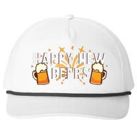 Happy New Beers New Year NYE Party Funny Snapback Five-Panel Rope Hat