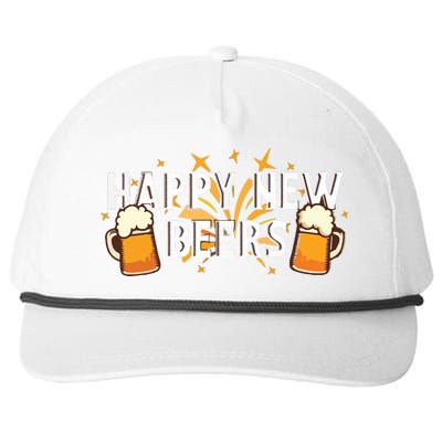 Happy New Beers New Year NYE Party Funny Snapback Five-Panel Rope Hat