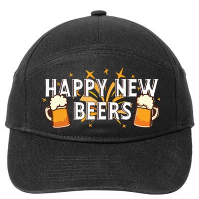 Happy New Beers New Year NYE Party Funny 7-Panel Snapback Hat