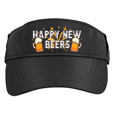 Happy New Beers New Year NYE Party Funny Adult Drive Performance Visor