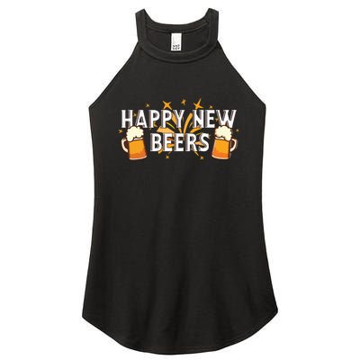 Happy New Beers New Year NYE Party Funny Women's Perfect Tri Rocker Tank