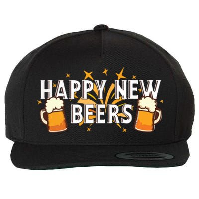 Happy New Beers New Year NYE Party Funny Wool Snapback Cap