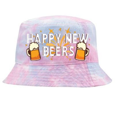 Happy New Beers New Year NYE Party Funny Tie-Dyed Bucket Hat