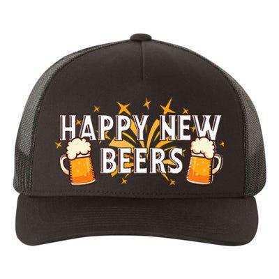 Happy New Beers  New Year NYE Party Funny New Years Eve Yupoong Adult 5-Panel Trucker Hat