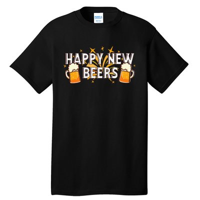 Happy New Beers  New Year NYE Party Funny New Years Eve Tall T-Shirt