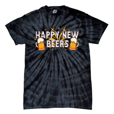 Happy New Beers  New Year NYE Party Funny New Years Eve Tie-Dye T-Shirt