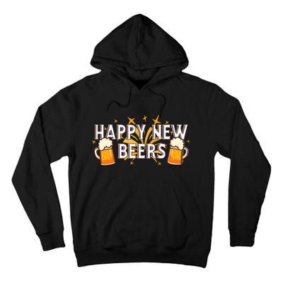 Happy New Beers  New Year NYE Party Funny New Years Eve Tall Hoodie