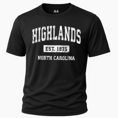 Highlands North Carolina Nc Vintage Athletic Sports Design Cooling Performance Crew T-Shirt