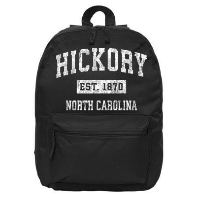 Hickory North Carolina Nc Vintage Established Sports Design 16 in Basic Backpack