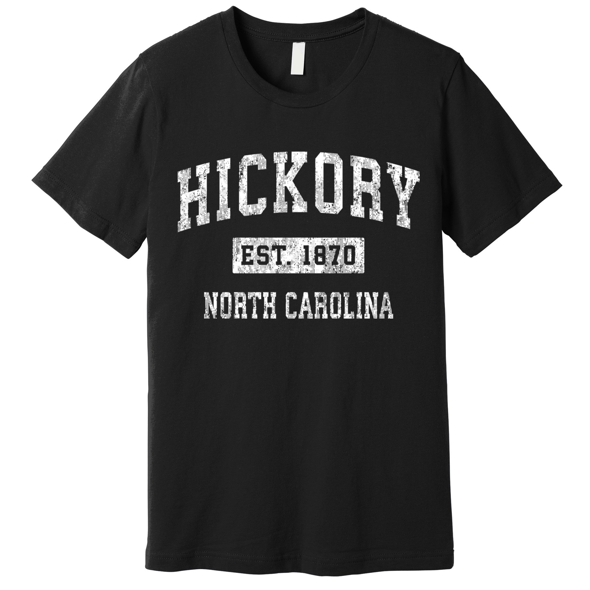 Hickory North Carolina Nc Vintage Established Sports Design Premium T-Shirt