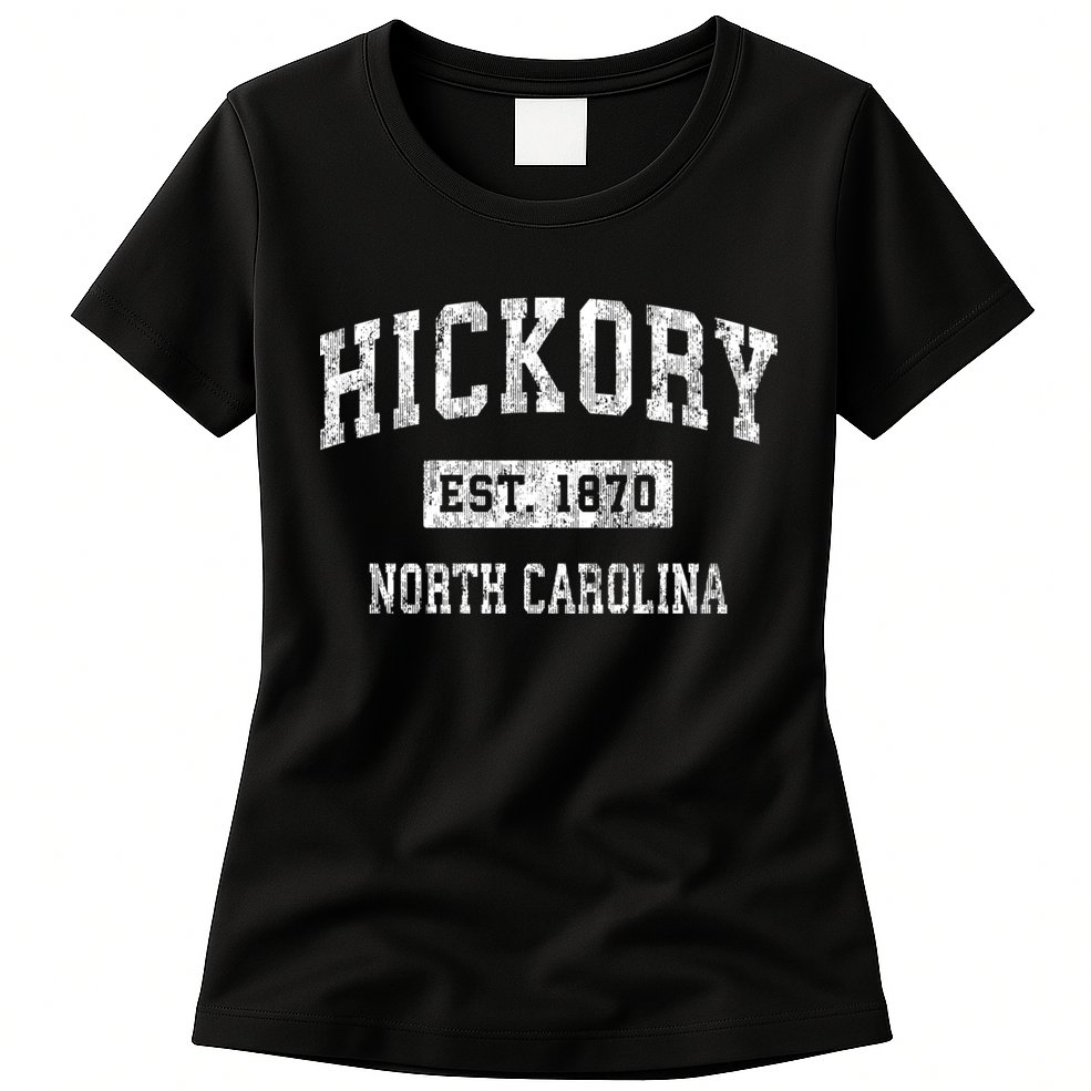 Hickory North Carolina Nc Vintage Established Sports Design Womens T-Shirt