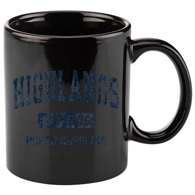 Highlands North Carolina Nc Vintage Athletic Sports 11oz C Handle Ceramic Mug