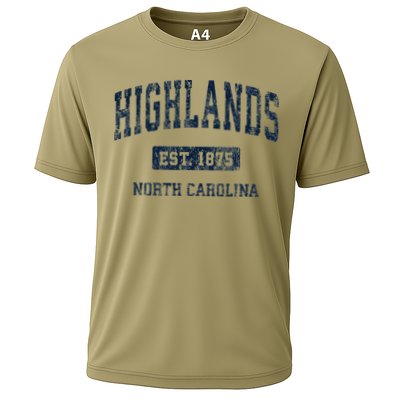 Highlands North Carolina Nc Vintage Athletic Sports Cooling Performance Crew T-Shirt