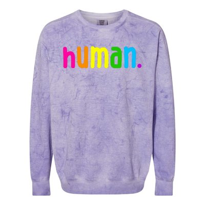 Human Neon Colorful Colorblast Crewneck Sweatshirt