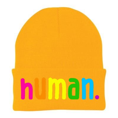 Human Neon Colorful Knit Cap Winter Beanie