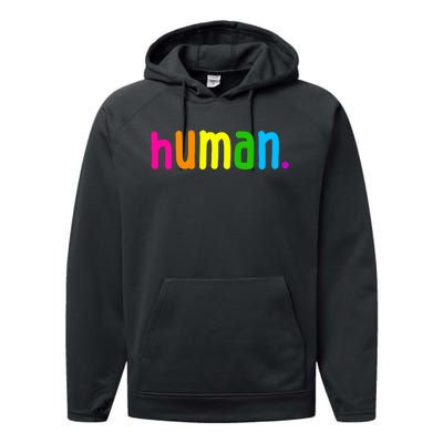 Human Neon Colorful Performance Fleece Hoodie