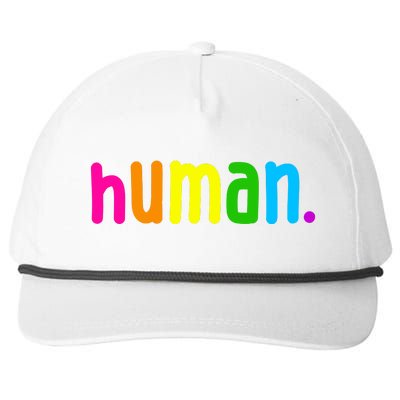 Human Neon Colorful Snapback Five-Panel Rope Hat