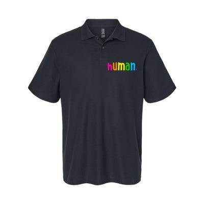 Human Neon Colorful Softstyle Adult Sport Polo