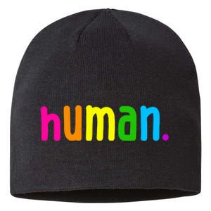 Human Neon Colorful Sustainable Beanie