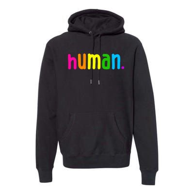 Human Neon Colorful Premium Hoodie