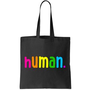 Human Neon Colorful Tote Bag