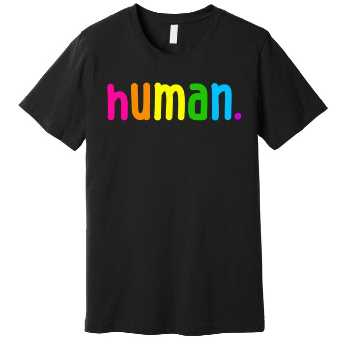 Human Neon Colorful Premium T-Shirt