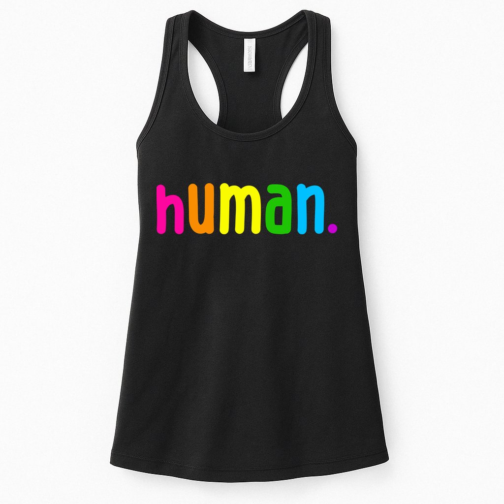 Human Neon Colorful Womens Tank Top