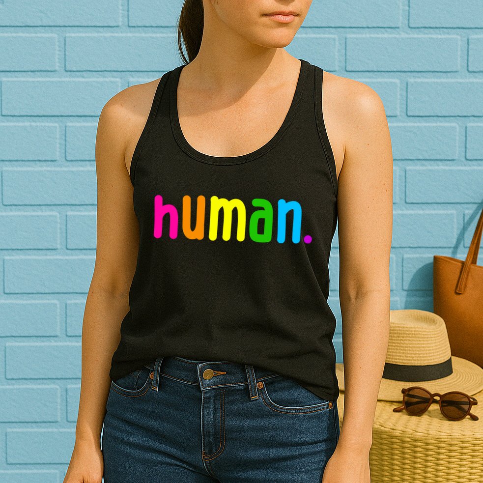 Human Neon Colorful Womens Tank Top