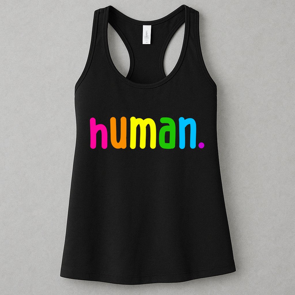 Human Neon Colorful Womens Tank Top