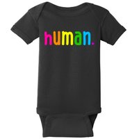 Human Neon Colorful Baby Bodysuit