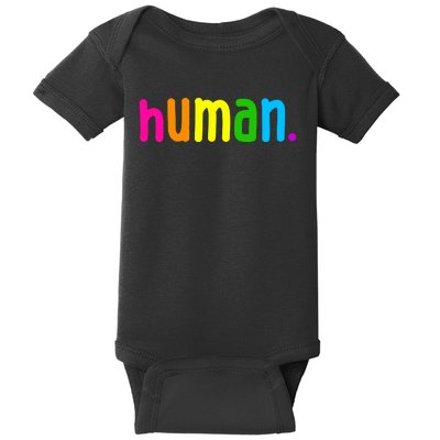 Human Neon Colorful Baby Bodysuit