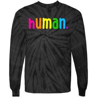 Human Neon Colorful Tie-Dye Long Sleeve Shirt