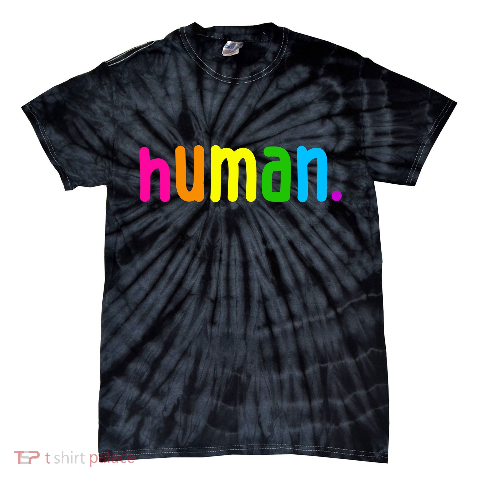Human Neon Colorful Tie-Dye T-Shirt