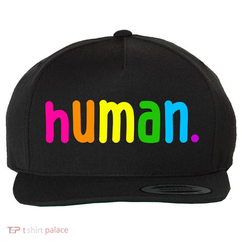 Human Neon Colorful Wool Snapback Cap