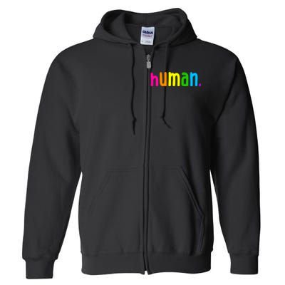 Human Neon Colorful Full Zip Hoodie