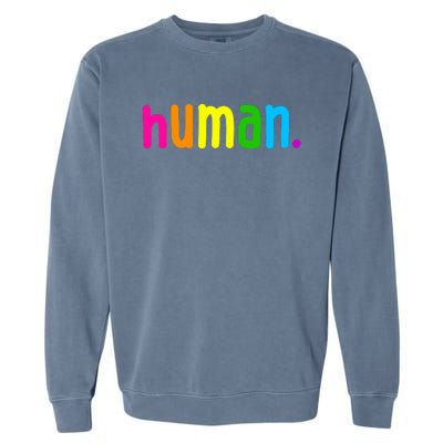 Human Neon Colorful Garment-Dyed Sweatshirt