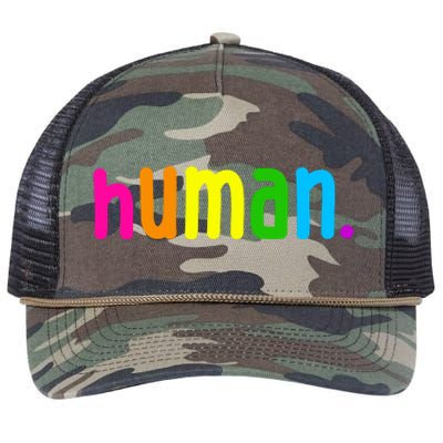 Human Neon Colorful Retro Rope Trucker Hat Cap