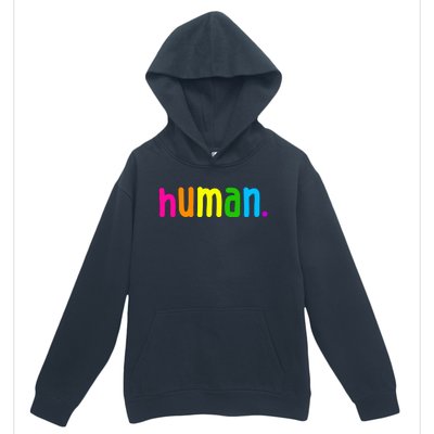 Human Neon Colorful Urban Pullover Hoodie