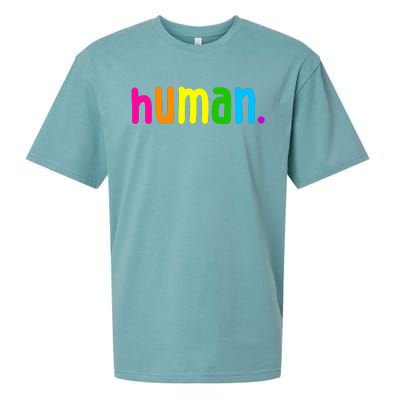 Human Neon Colorful Sueded Cloud Jersey T-Shirt