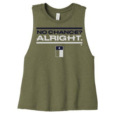 Houston No Chance Alright Women's Racerback Cropped Tank